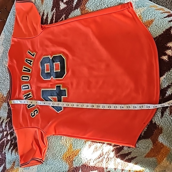 AWESOME VINTAGE SANDOVAL GIANTS BASEBALL BUTTON DOWN SHIRT - Picture 13 of 15